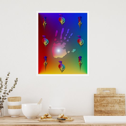 Reiki Hand Poster (Keuken)