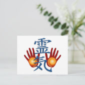 Reiki Hands Briefkaart (Staand voorkant)
