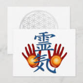 Reiki Hands Briefkaart (Voorkant / Achterkant)
