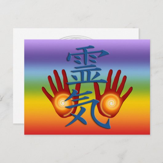 Reiki Hands Briefkaart (Voorkant / Achterkant)