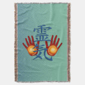 REIKI Hands Energy + uw achtergrond Deken (Voorkant Verticaal)