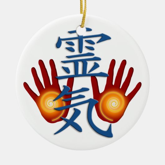 Reiki Hands Keramisch Ornament (Voorkant)