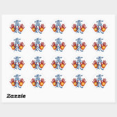 Reiki Hands Ronde Sticker (Vel)