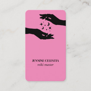 Reiki Hands Turquoise Spirituele Healer Visitekaartje
