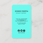 Reiki Hands Turquoise Spirituele Healer Visitekaartje (Achterkant)