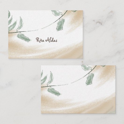 Reiki Healer Sage Natural Visitekaartjes (Voorkant / Achterkant)