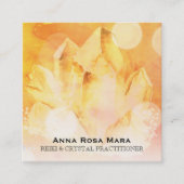 *~* Reiki Healer Yoga Citrine Crystal Massage Vierkante Visitekaartje (Voorkant)