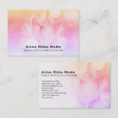 ~ Reiki Healer Yoga Massage Pastel Crystal Visitekaartje (Voorkant / Achterkant)