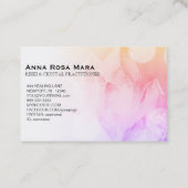 ~ Reiki Healer Yoga Massage Pastel Crystal Visitekaartje (Achterkant)