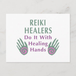 Reiki Healers doen het met helende handen Briefkaart