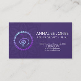 Reiki Healing Choku Rei Symbol op Mandala Visitekaartje