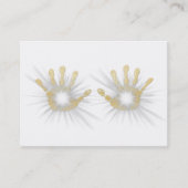 *~* Reiki Healing Energy Gold Foil Hands Visitekaartje (Voorkant)