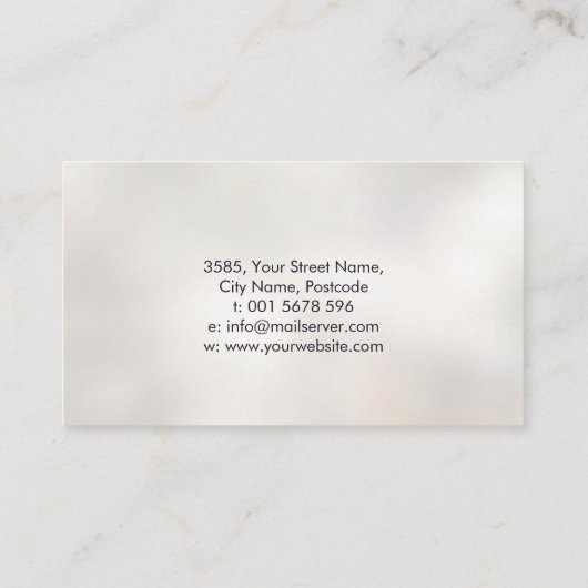 Reiki Healing Handen en Lotus - Parel Visitekaartje (Achterkant)