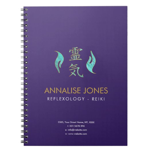 Reiki Healing Hands en Gold Symbols Notitieboek (Voorkant)