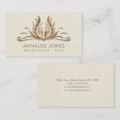 Reiki Healing Hands in Lotus Pastel Gold Visitekaartje (Voorkant / Achterkant)