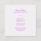 ~ Reiki Healing Hands Rays Light Worker Massage Vierkante Visitekaartje (Achterkant)