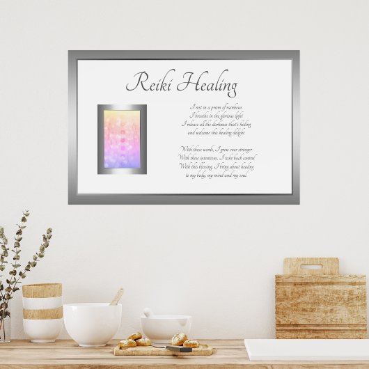 Reiki Healing Poem Art-ontwerp Poster (Keuken)