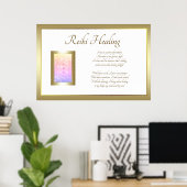 Reiki Healing Poem Art-ontwerp Poster (Thuiskantoor)