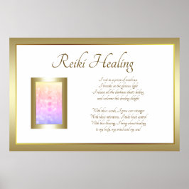 Reiki Healing Poem Art-ontwerp Poster