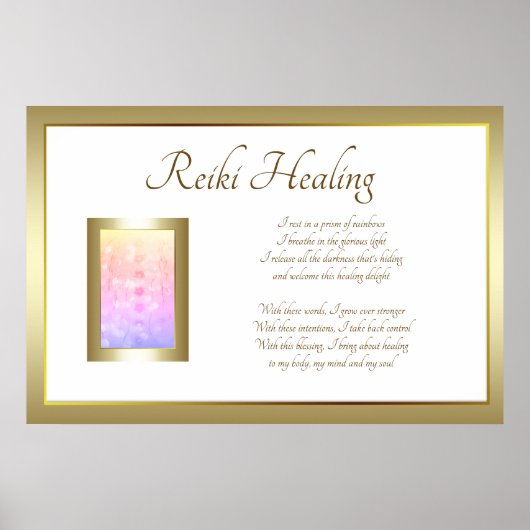 Reiki Healing Poem Art-ontwerp Poster (Voorkant)