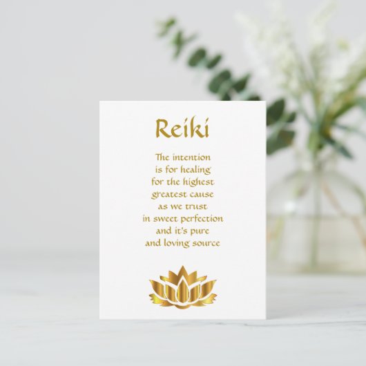 Reiki Healing Poem Briefkaart (Staand voorkant)