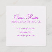 *~* Reiki Healing Rays Light Worker Vierkante Visitekaartje (Achterkant)