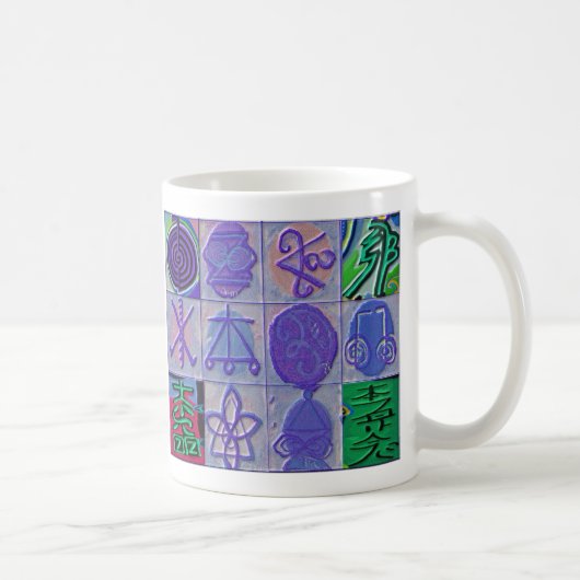 Reiki Healing Signs 12 Havenblauw Koffiemok (Rechts)