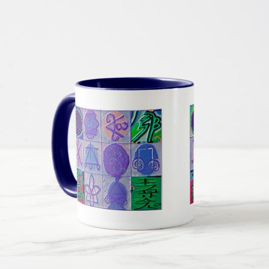 Reiki Healing Signs 12 Havenblauw Mok (Voorkant links)