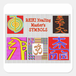 REIKI Healing Symbool ART ReikiHealing ReikiMaster Vierkante Sticker