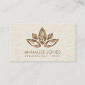 Reiki Healing symbool en handen in Lotus Visitekaartje (Voorkant)