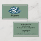 Reiki Healing White Lotus Visitekaartje (Voorkant / Achterkant)