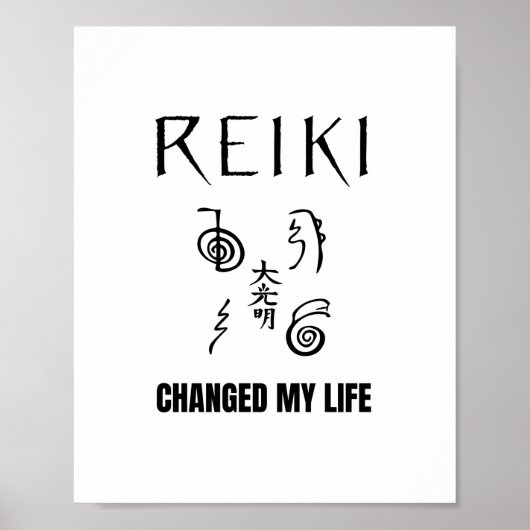 Reiki heeft mijn leven veranderd | Giften voor Hea Poster (Voorkant)