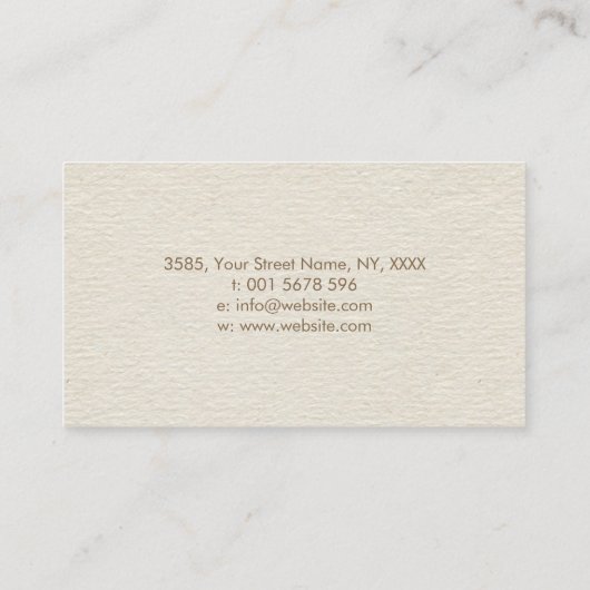 Reiki herkenningssymbool en voorkeuren pastelgoud visitekaartje (Achterkant)