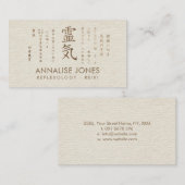 Reiki herkenningssymbool en voorkeuren pastelgoud visitekaartje (Voorkant / Achterkant)