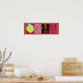 Reiki herstellende symbolen 2010 poster (Keuken)