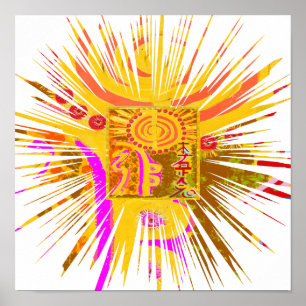REIKI-herstellende symbolen Poster