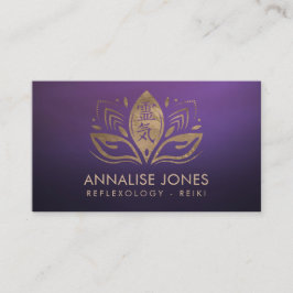 Reiki Het Healing Symbool en handen in Lotus Visitekaartje