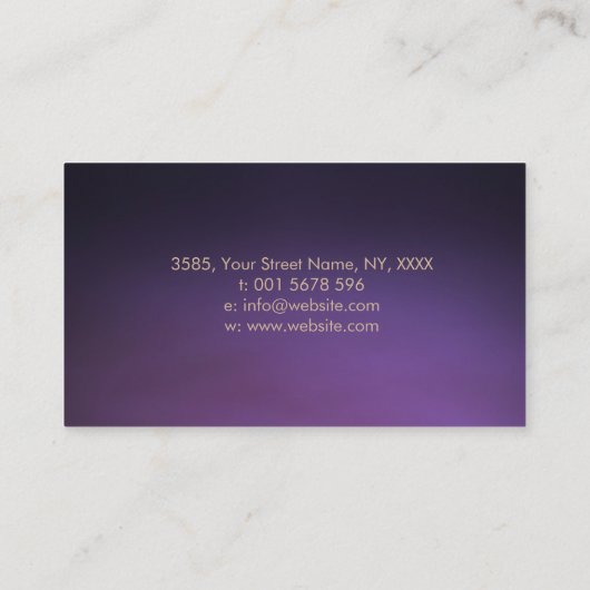 Reiki Het Healing Symbool en handen in Lotus Visitekaartje (Achterkant)