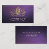 Reiki Het Healing Symbool en handen in Lotus Visitekaartje (Voorkant / Achterkant)