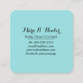 *~* Reiki - Hoofd- of Praktijkverwarmingselement Vierkante Visitekaartje (Achterkant)