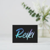 *~* Reiki - Hoofd- of Praktijkverwarmingselement Visitekaartje (Staand voorkant)
