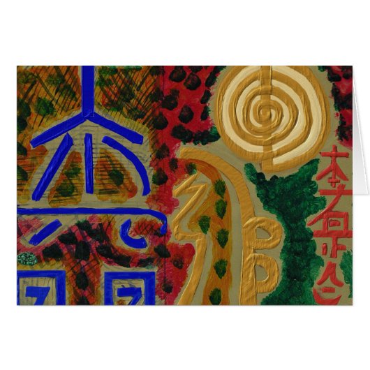 REIKI - Hoofdverwarmingssymbolen - Tekst van gebeu (Voorkant Horizontaal)