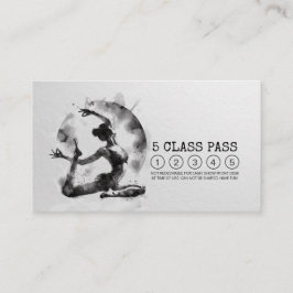 Reiki Instructor Yoga Pose Zwart Wit Class Pass Klantenkaartje