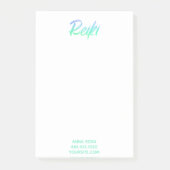 *~* Reiki Iridescent Blue Green & Turquoise Post-it® Notes (Voorkant)