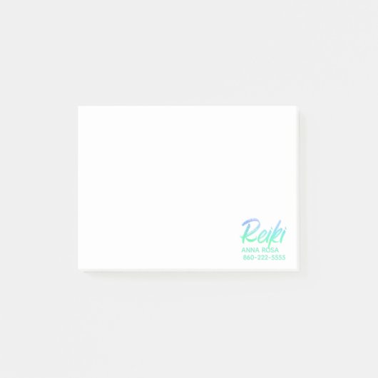 *~* Reiki Iridescent Green Blue & Turquoise Post-it® Notes (Voorkant)