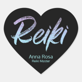 *~* Reiki iriserend hart blauw, roze, turquoise Sticker