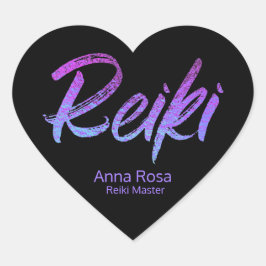 *~* Reiki iriserende hart paars, magenta, blauw Sticker