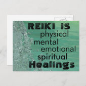 Reiki is een hoorzitting briefkaart (Voorkant / Achterkant)