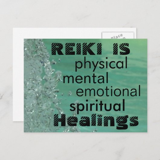 Reiki is een hoorzitting briefkaart (Voorkant / Achterkant)