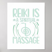 Reiki is een spirituele massage | Cadeauidee Poster (Voorkant)